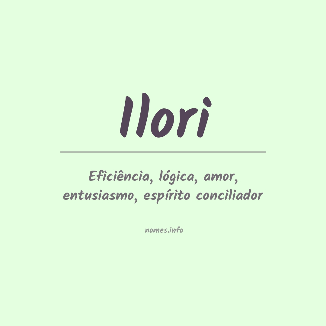 Significado do nome Ilori