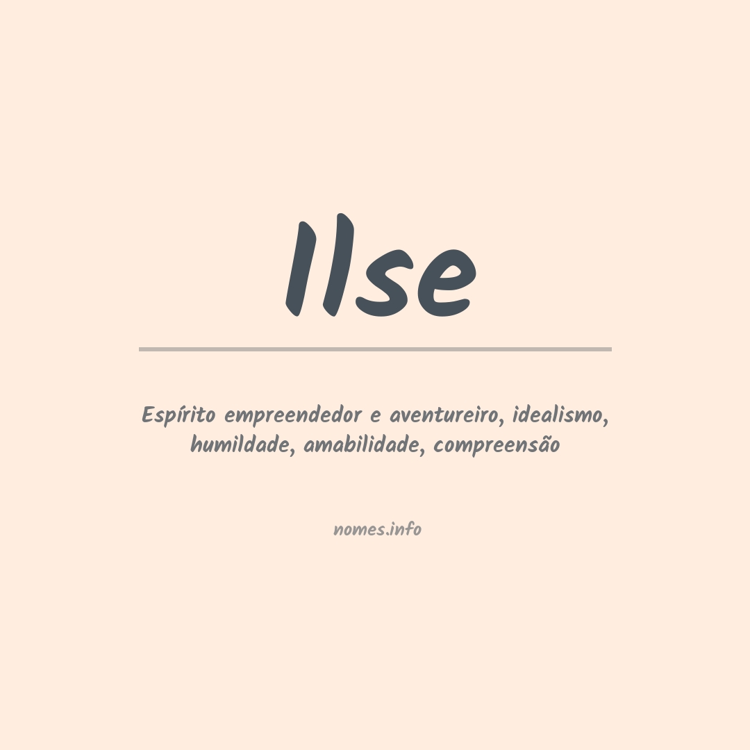 Significado do nome Ilse