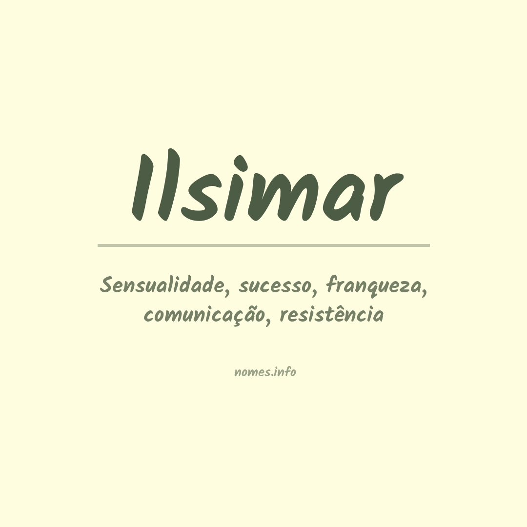 Significado do nome Ilsimar