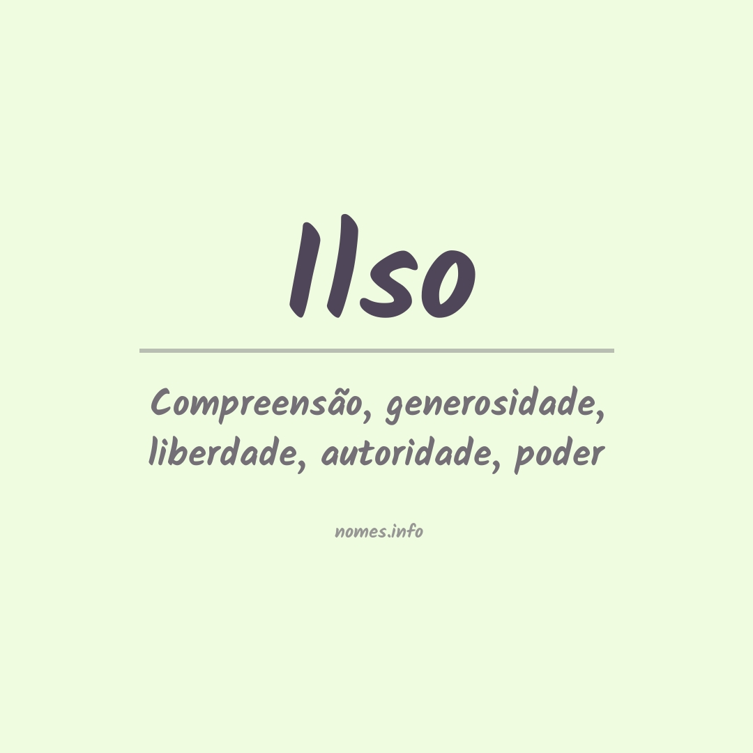 Significado do nome Ilso
