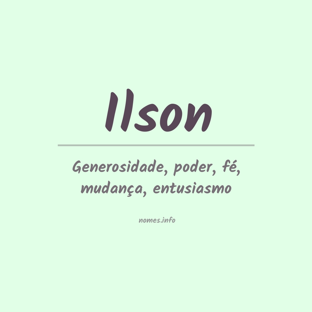 Significado do nome Ilson