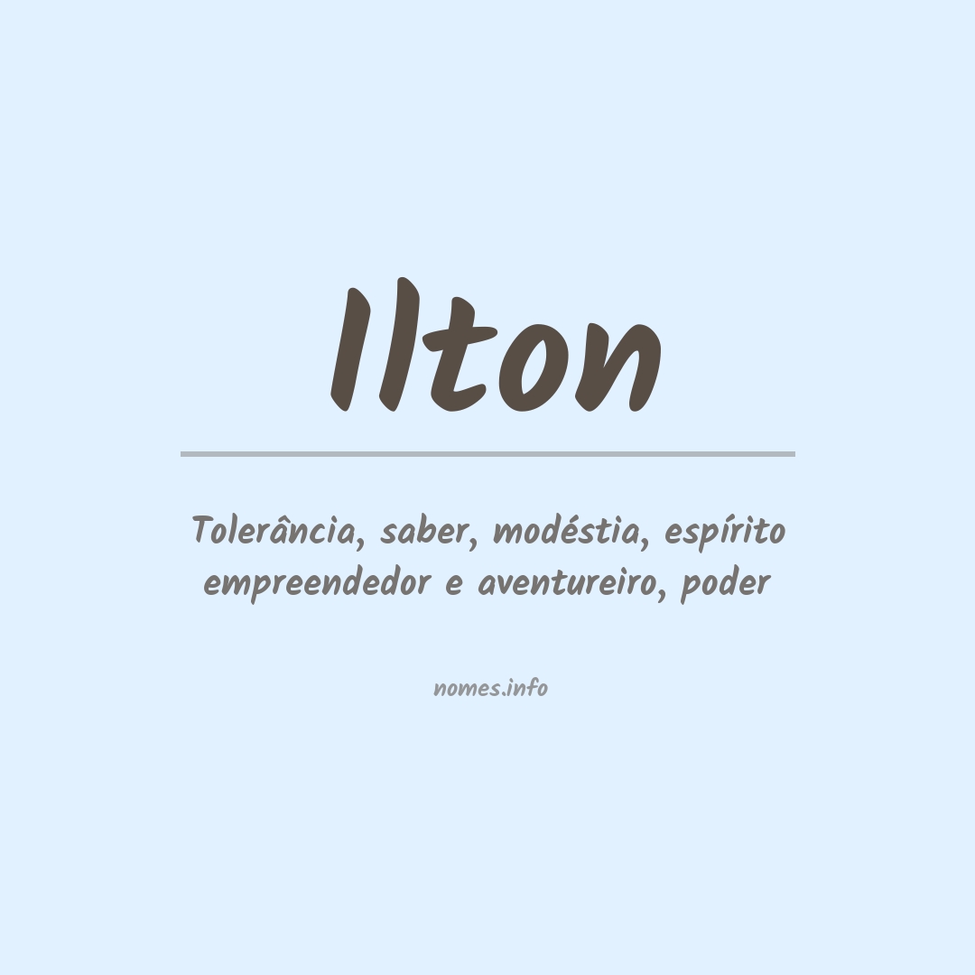Significado do nome Ilton
