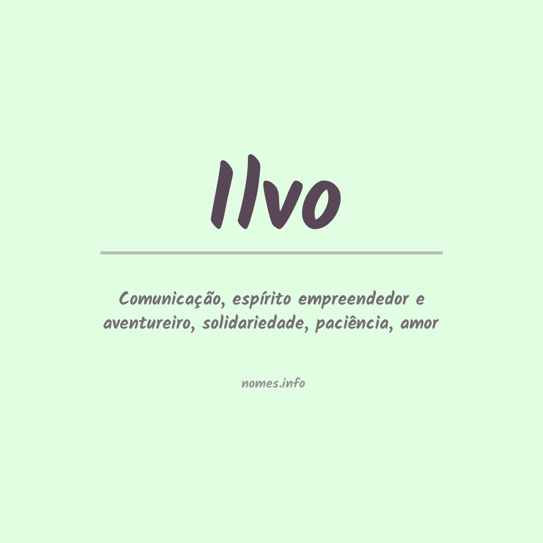Significado do nome Ilvo