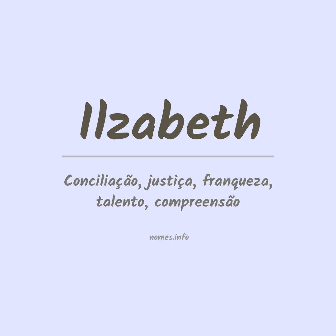 Significado do nome Ilzabeth