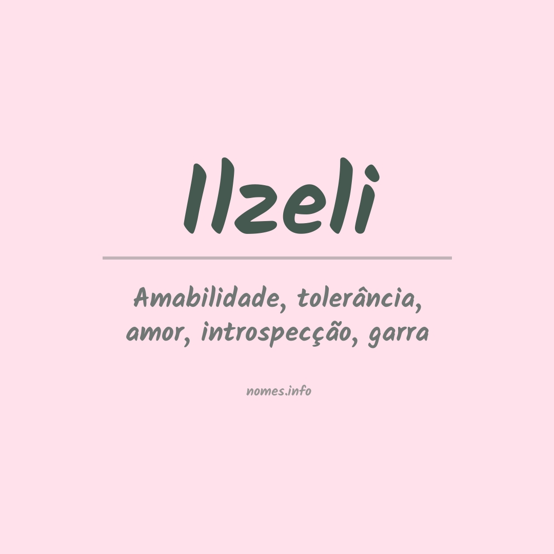 Significado do nome Ilzeli