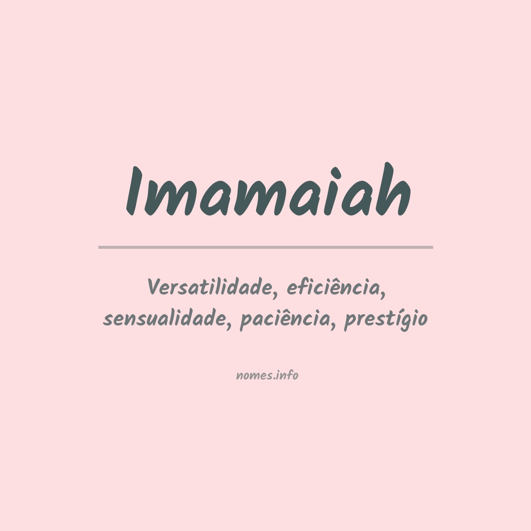Significado do nome Imamaiah