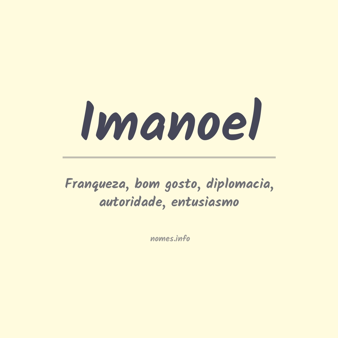 Significado do nome Imanoel