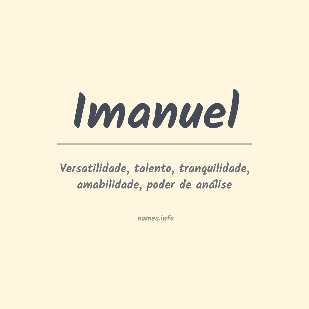 Significado do nome Imanuel