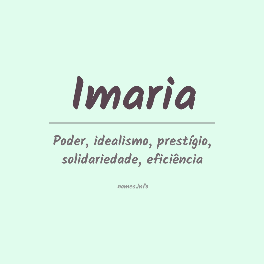 Significado do nome Imaria