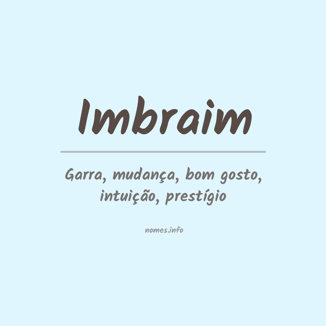 Significado do nome Imbraim