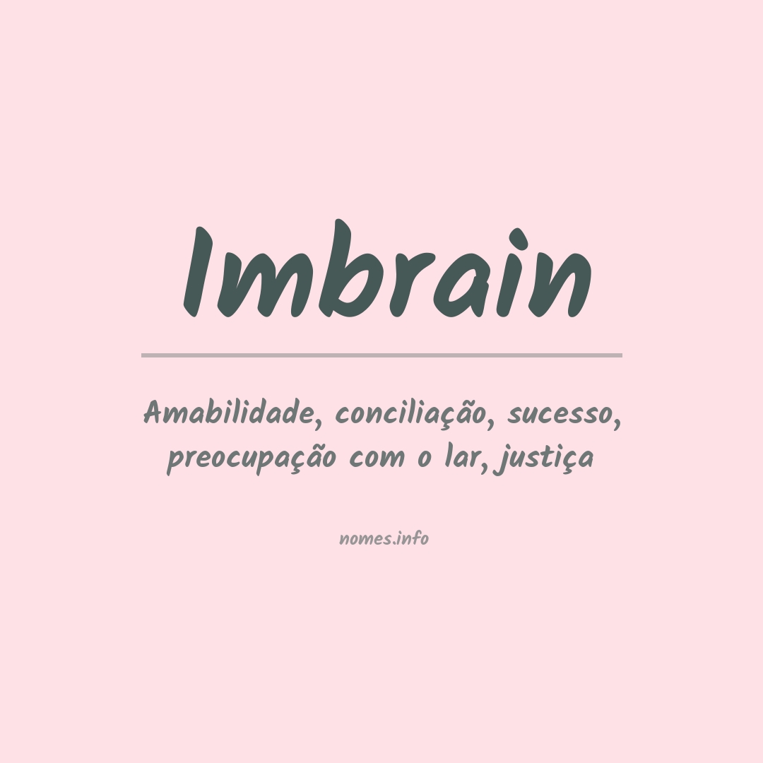 Significado do nome Imbrain