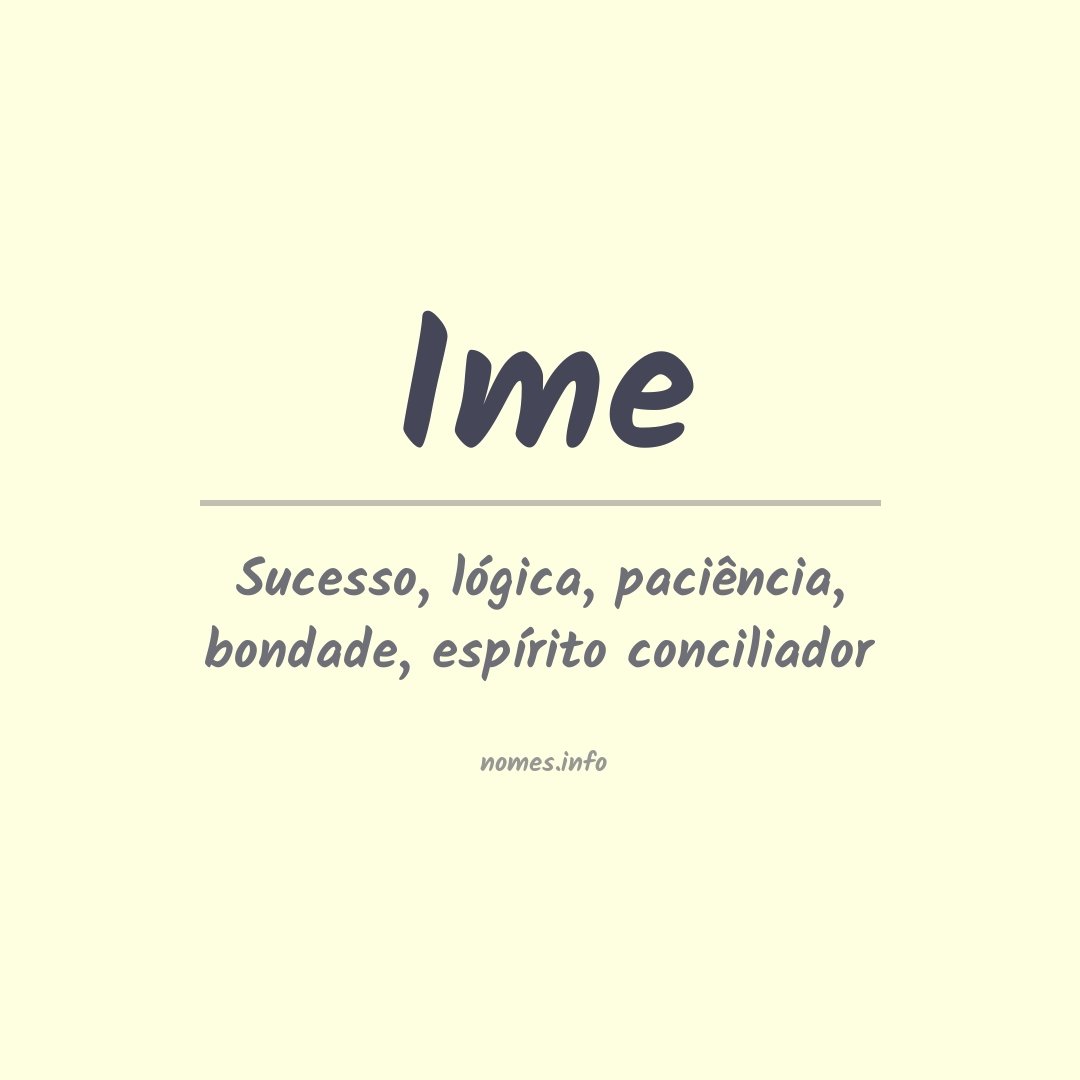 Significado do nome Ime