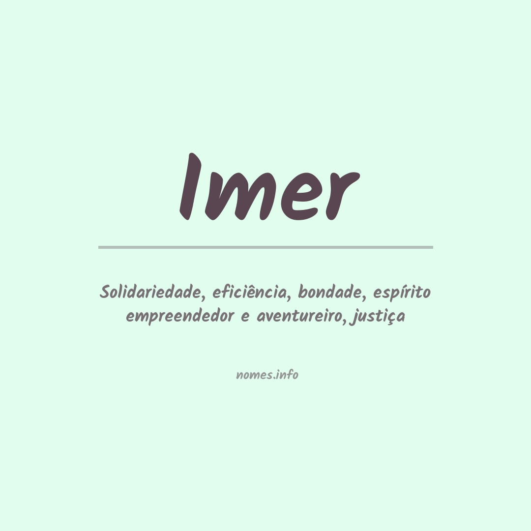 Significado do nome Imer