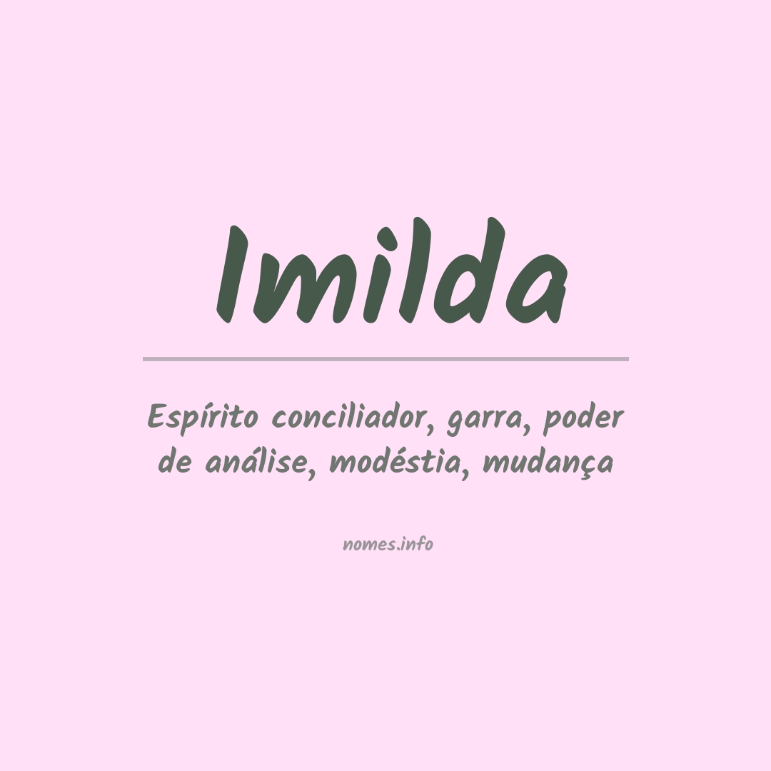 Significado do nome Imilda
