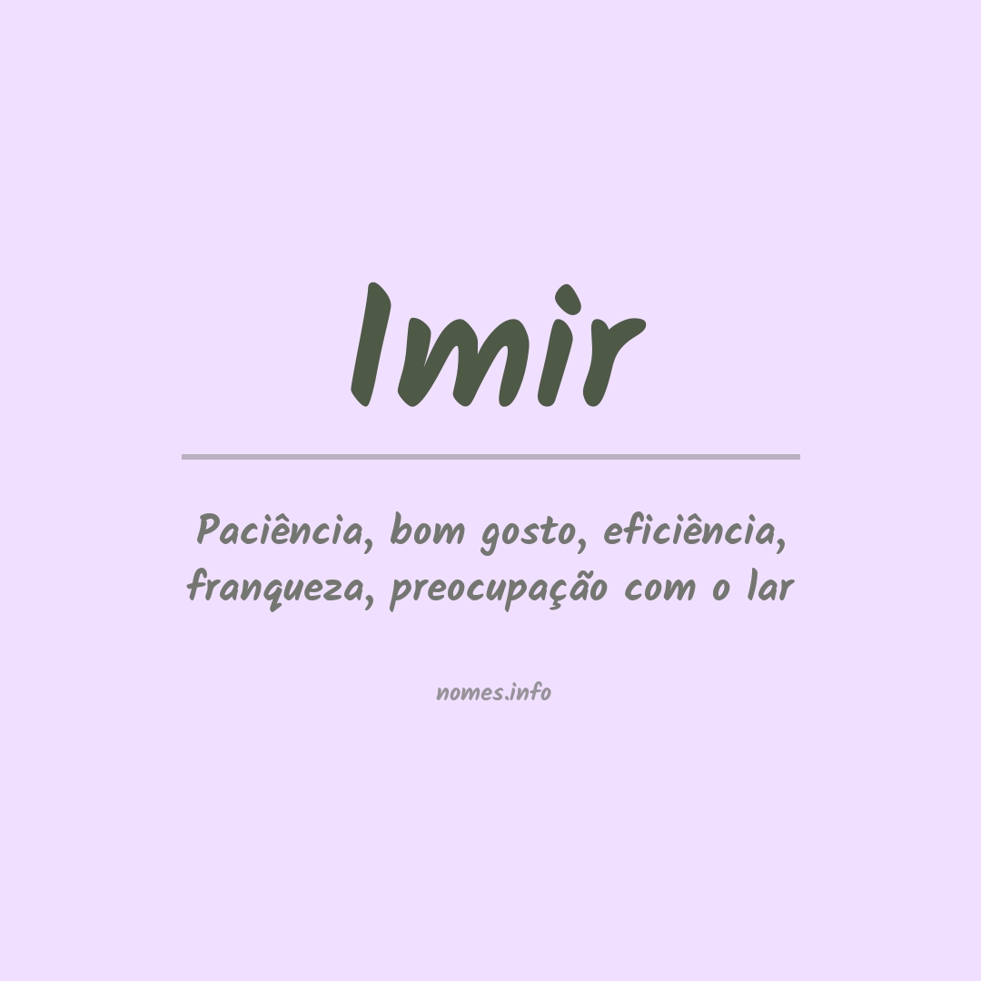 Significado do nome Imir