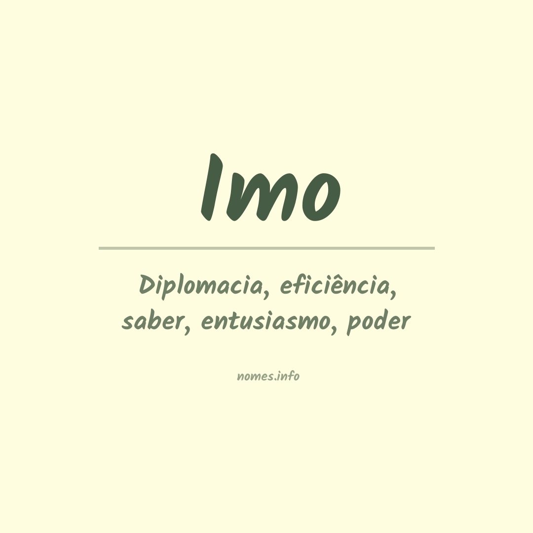 Significado do nome Imo