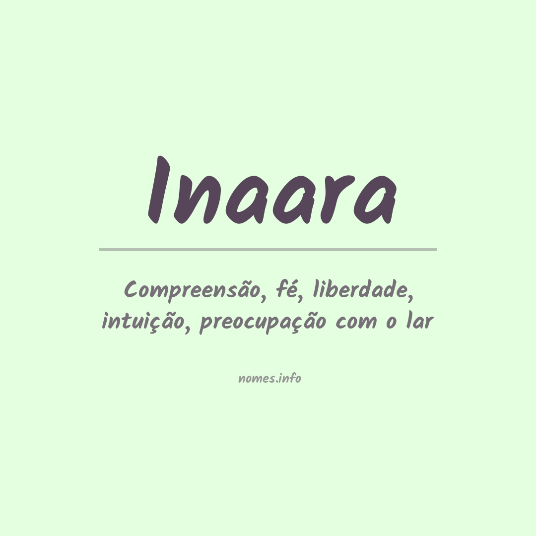 Significado do nome Inaara