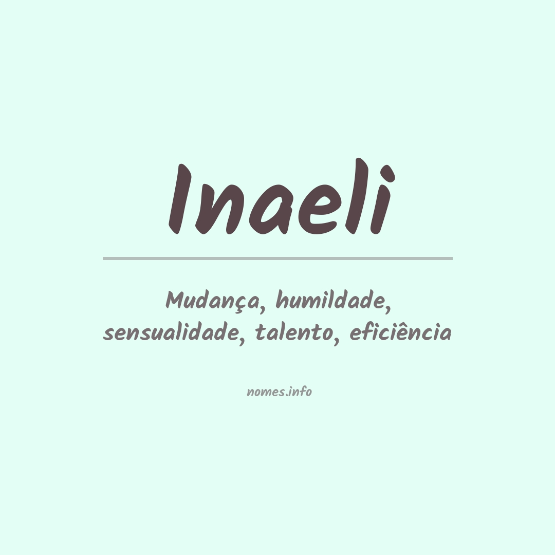 Significado do nome Inaeli