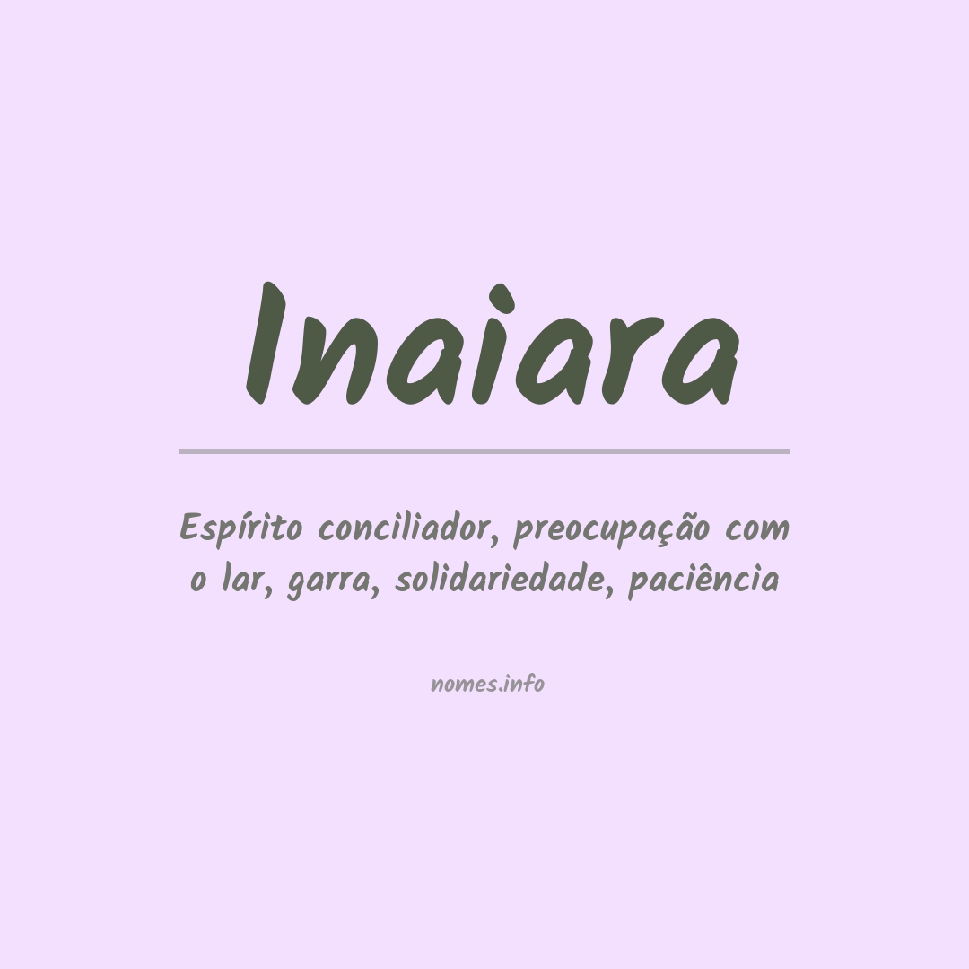 Significado do nome Inaiara