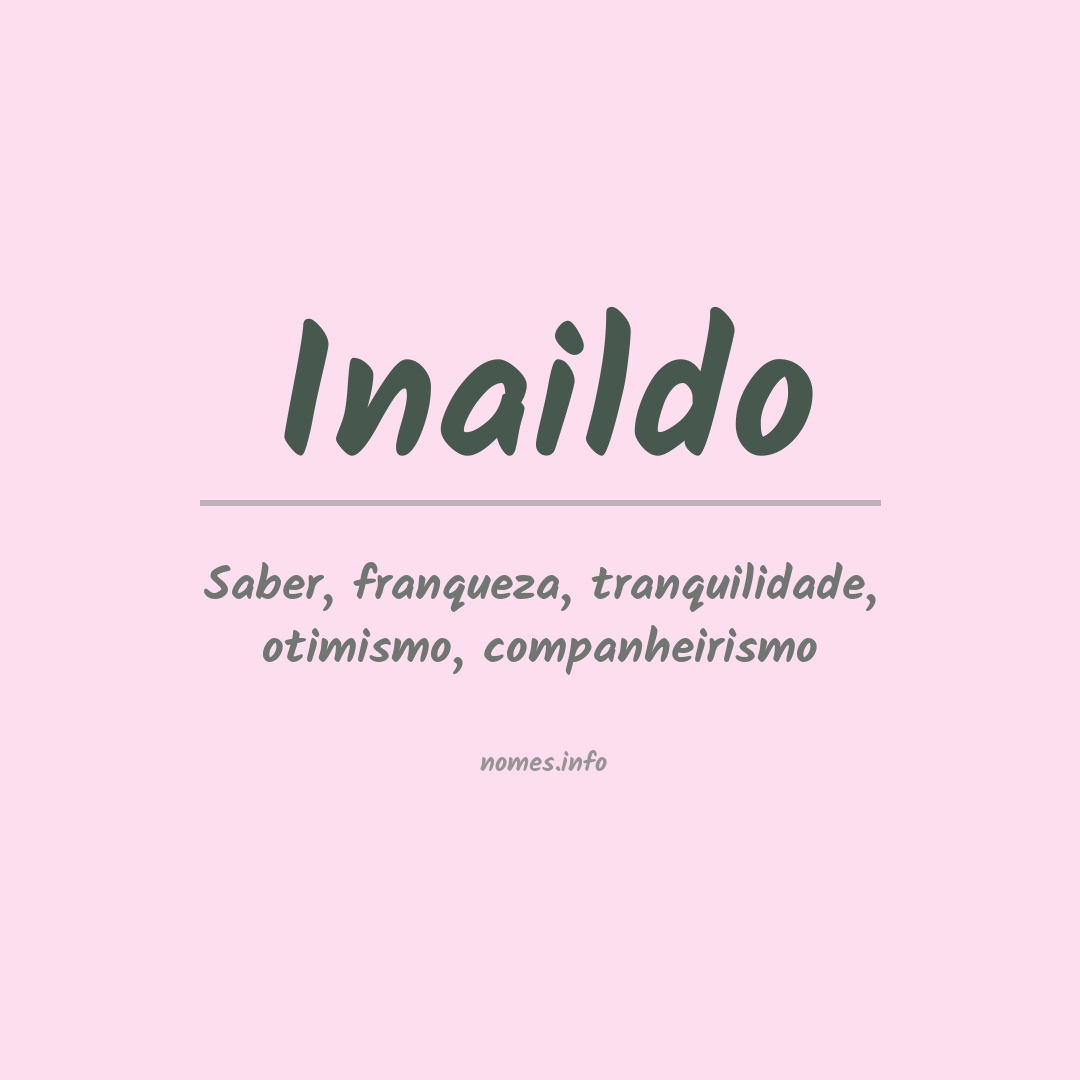 Significado do nome Inaildo