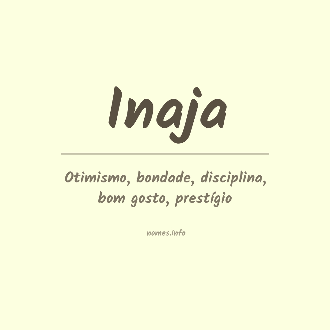 Significado do nome Inaja
