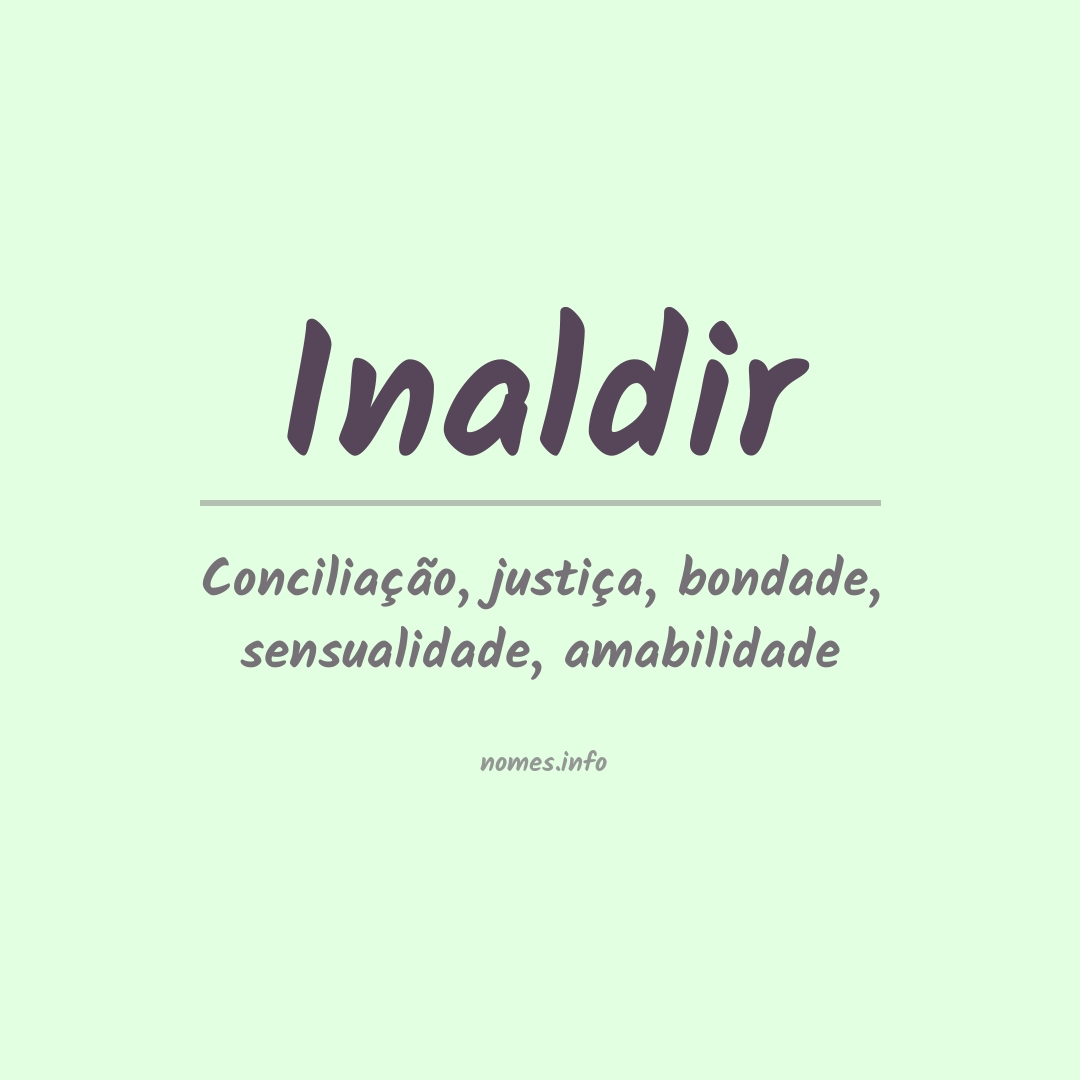 Significado do nome Inaldir