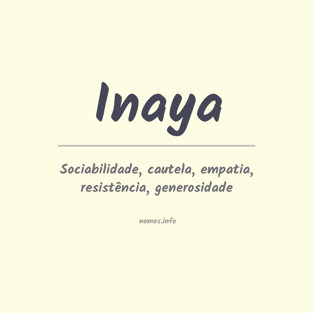 Significado do nome Inaya