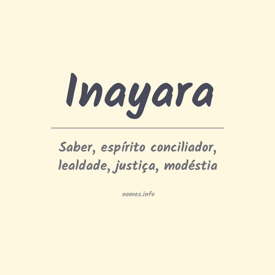Significado do nome Inayara