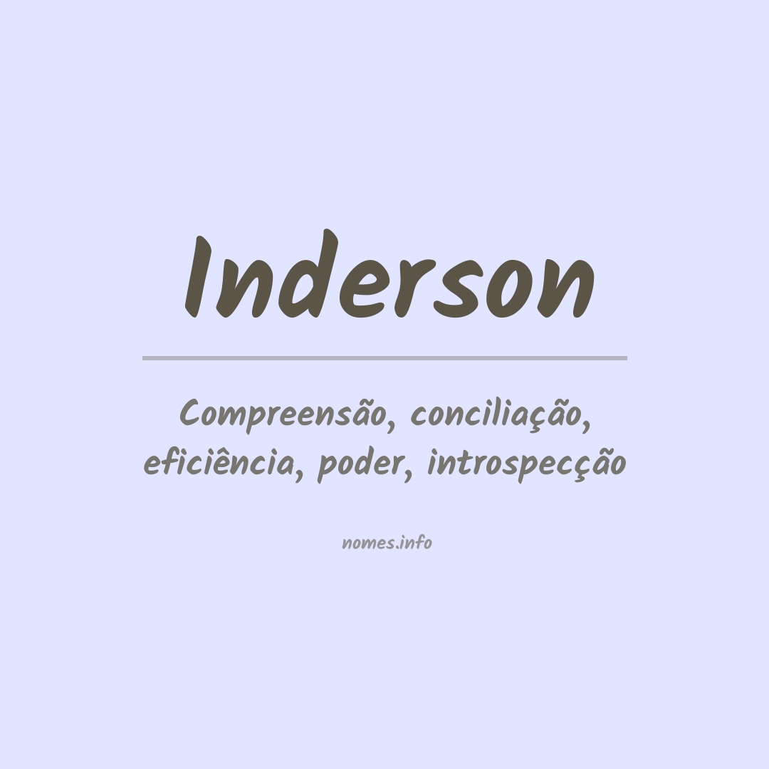 Significado do nome Inderson