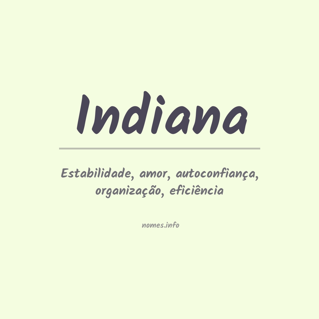 Significado do nome Indiana