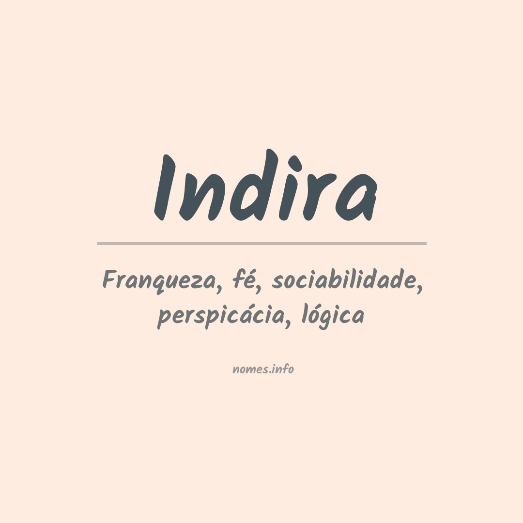 Significado do nome Indira