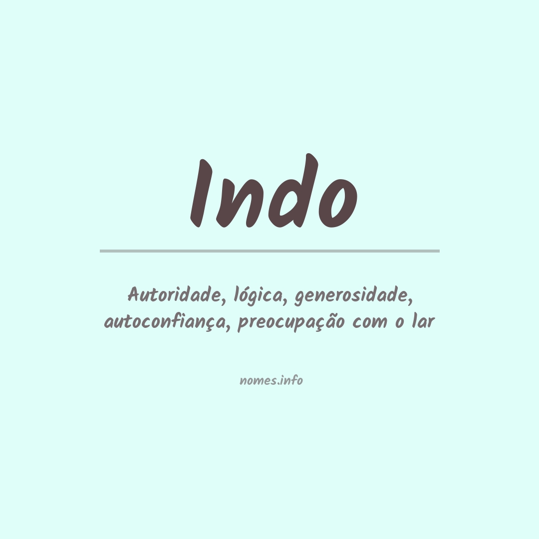 Significado do nome Indo