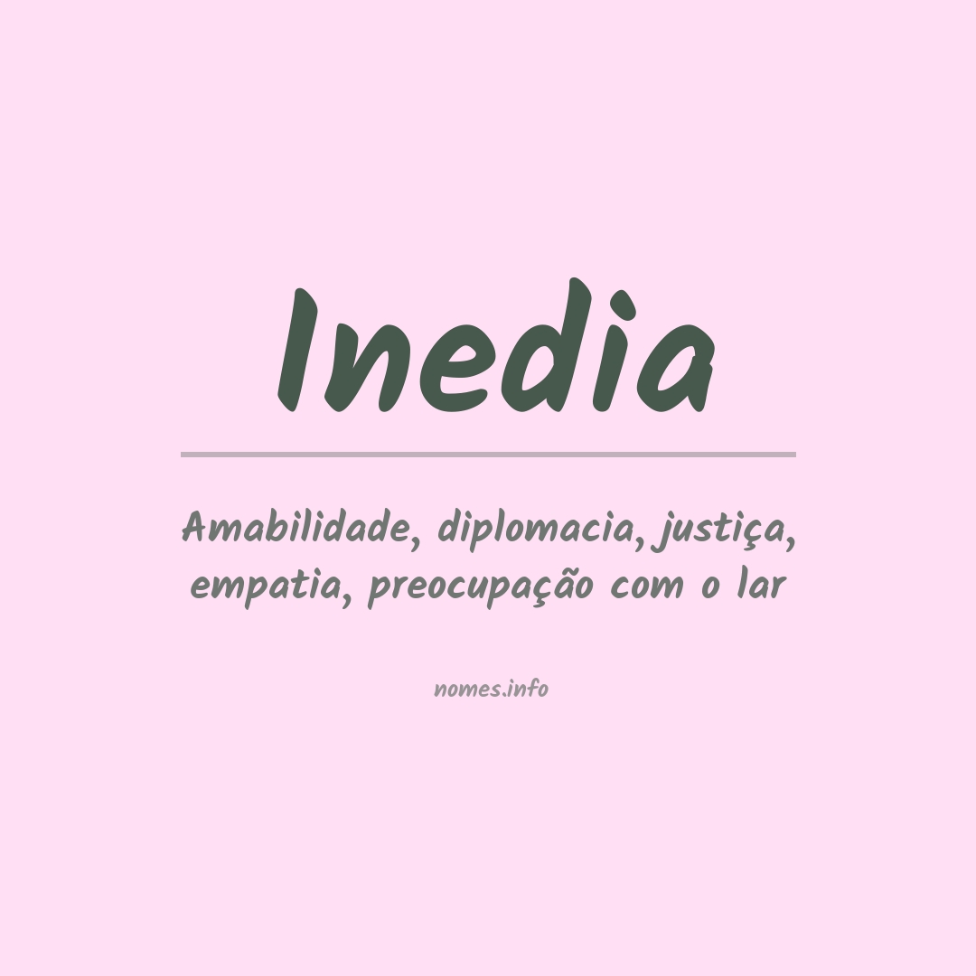 Significado do nome Inedia