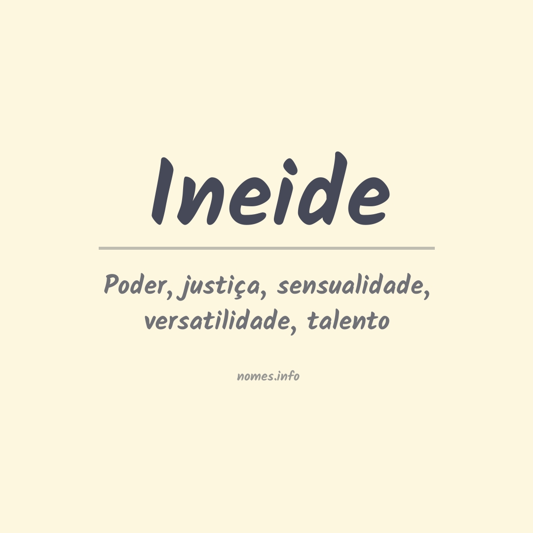 Significado do nome Ineide