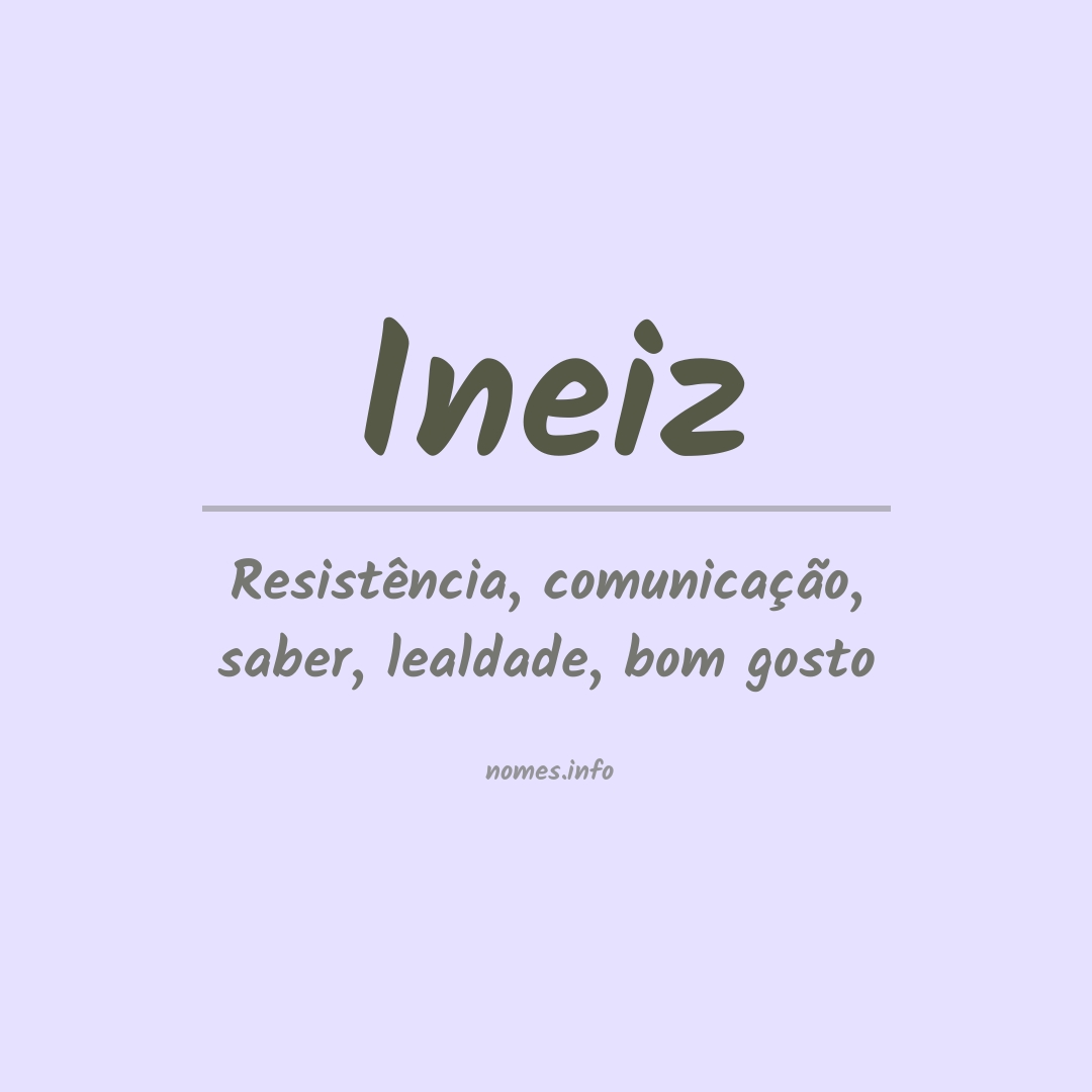Significado do nome Ineiz