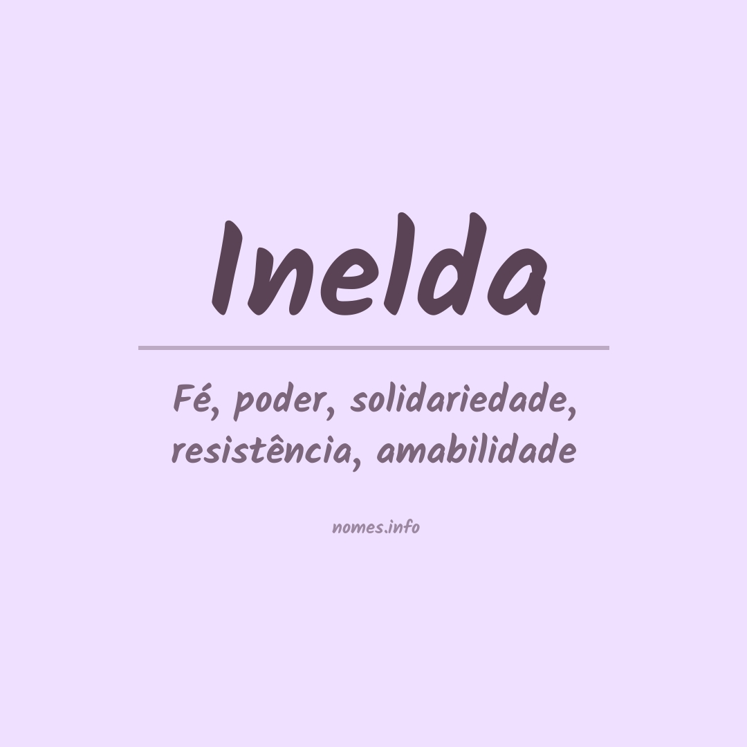 Significado do nome Inelda