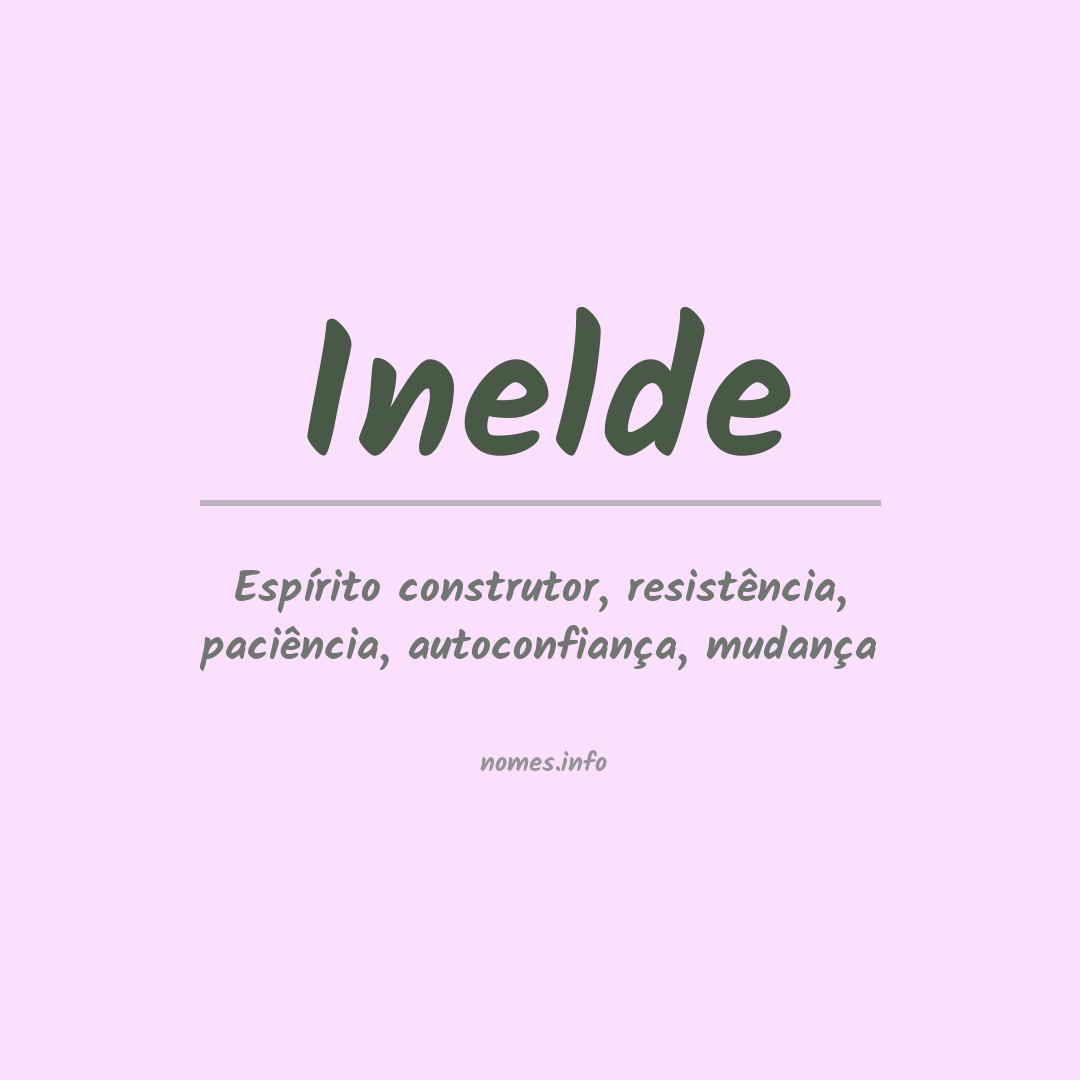 Significado do nome Inelde