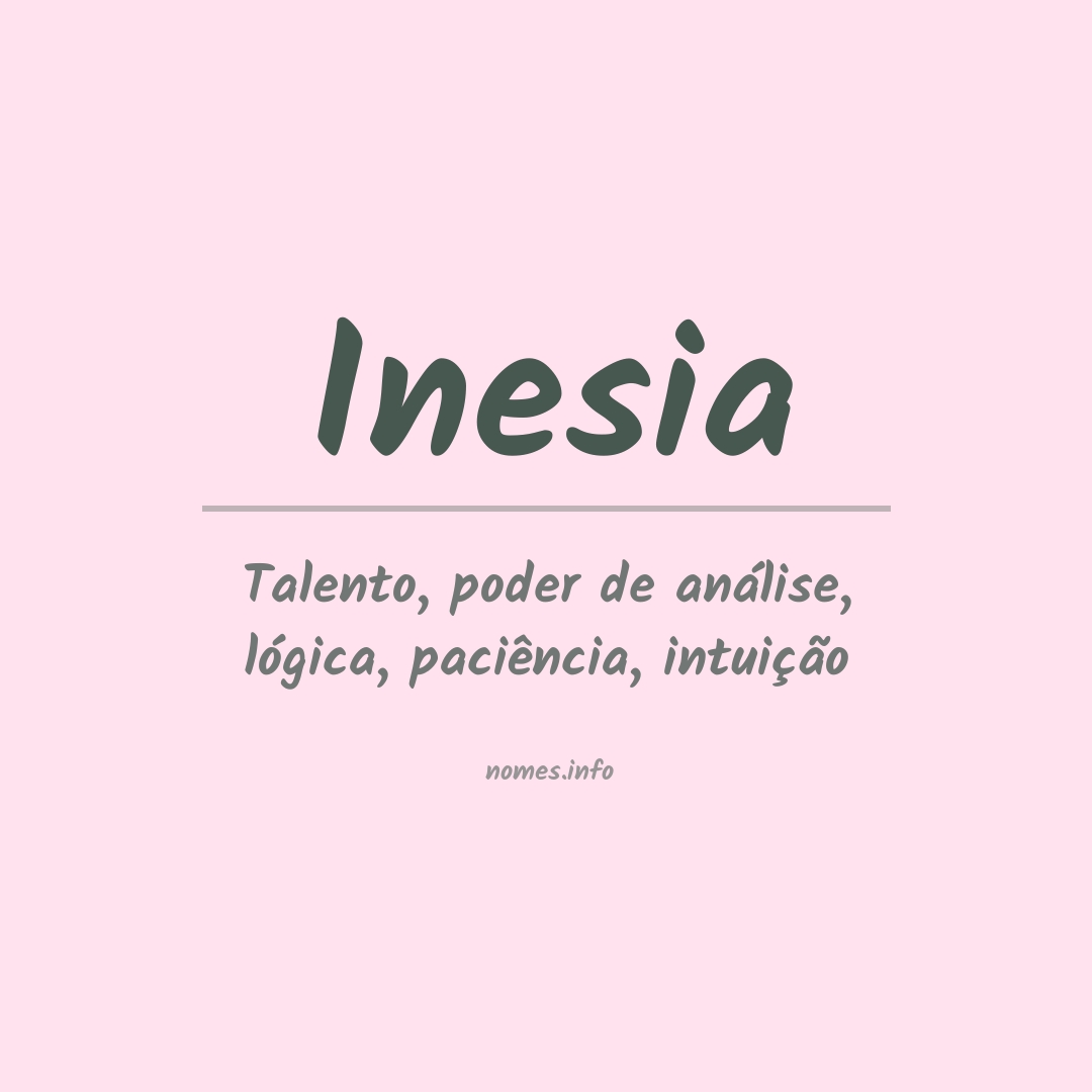 Significado do nome Inesia
