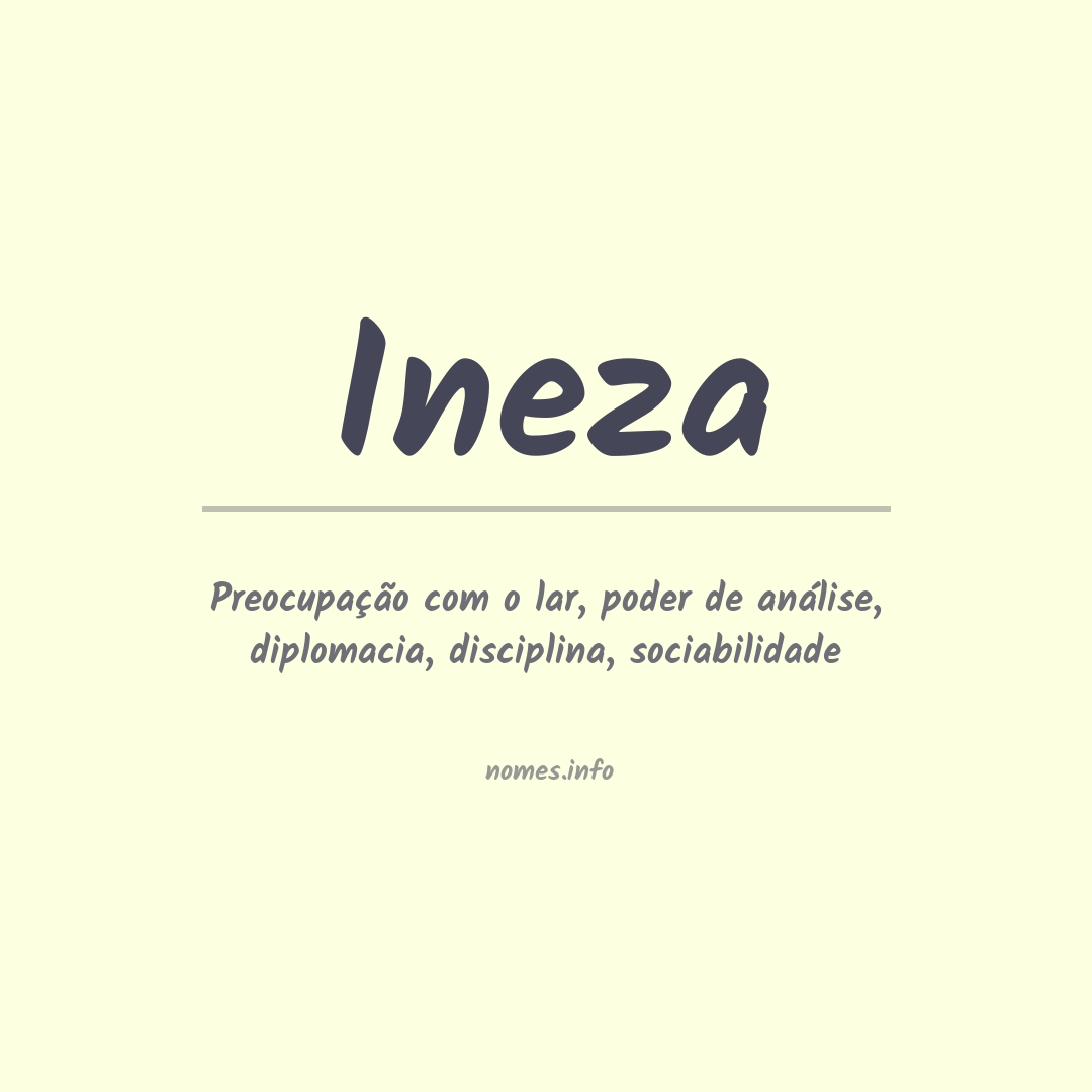 Significado do nome Ineza Significado do nome Ineza