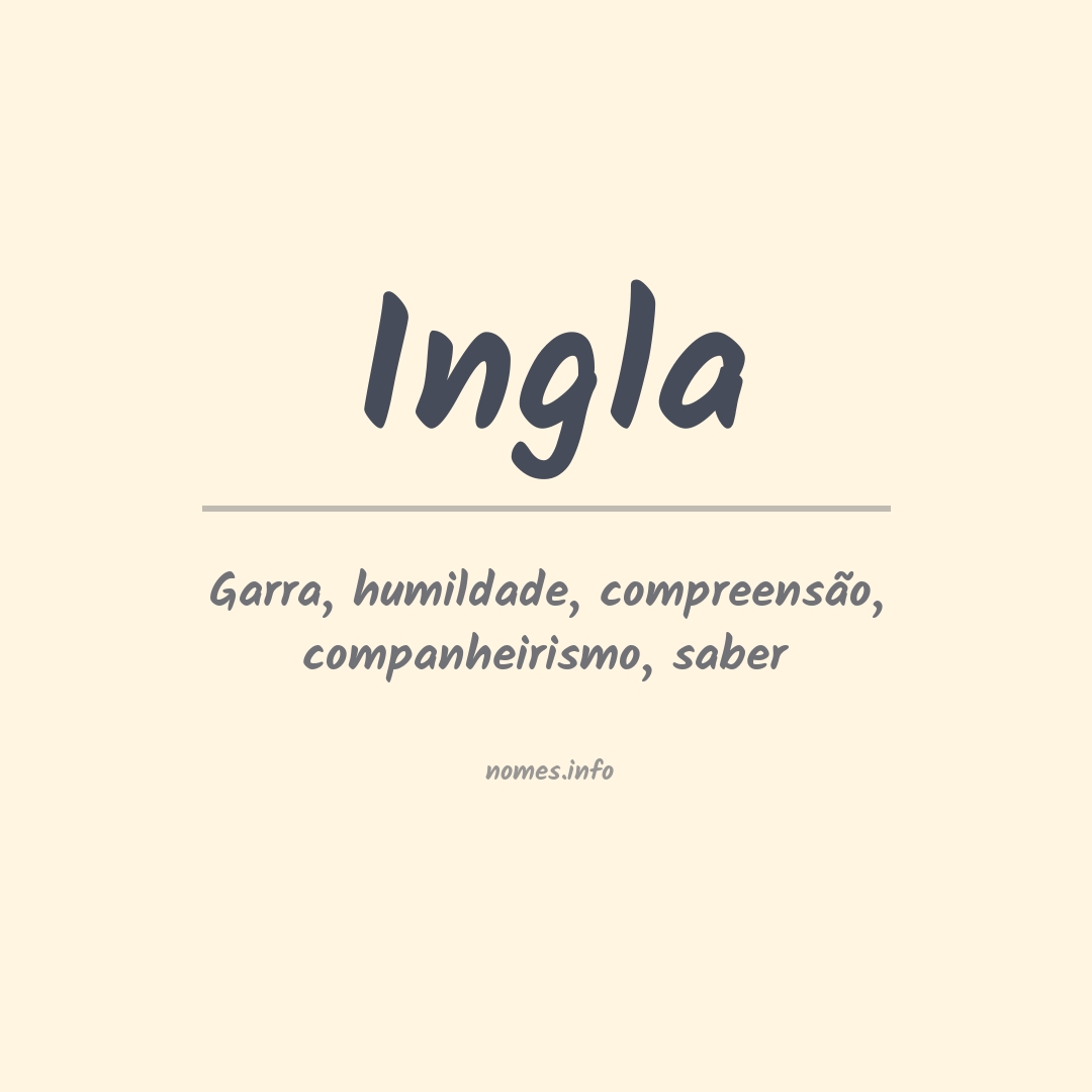 Significado do nome Ingla