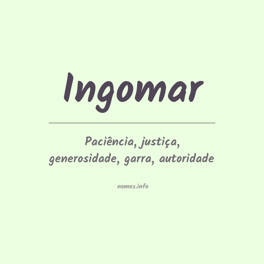 Significado do nome Ingomar
