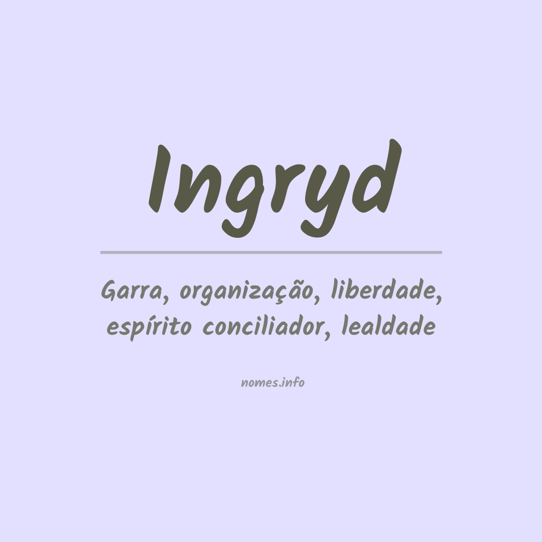 Significado do nome Ingryd