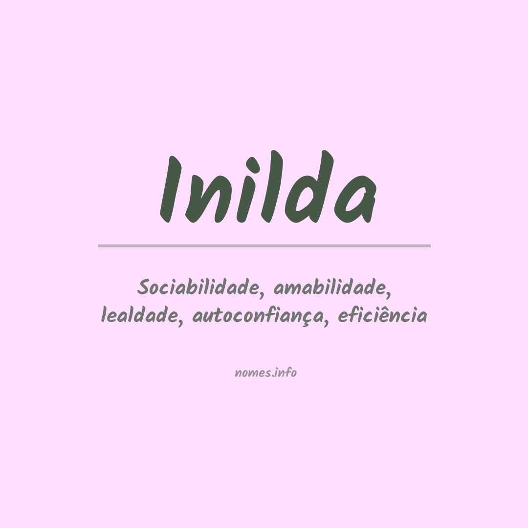 Significado do nome Inilda