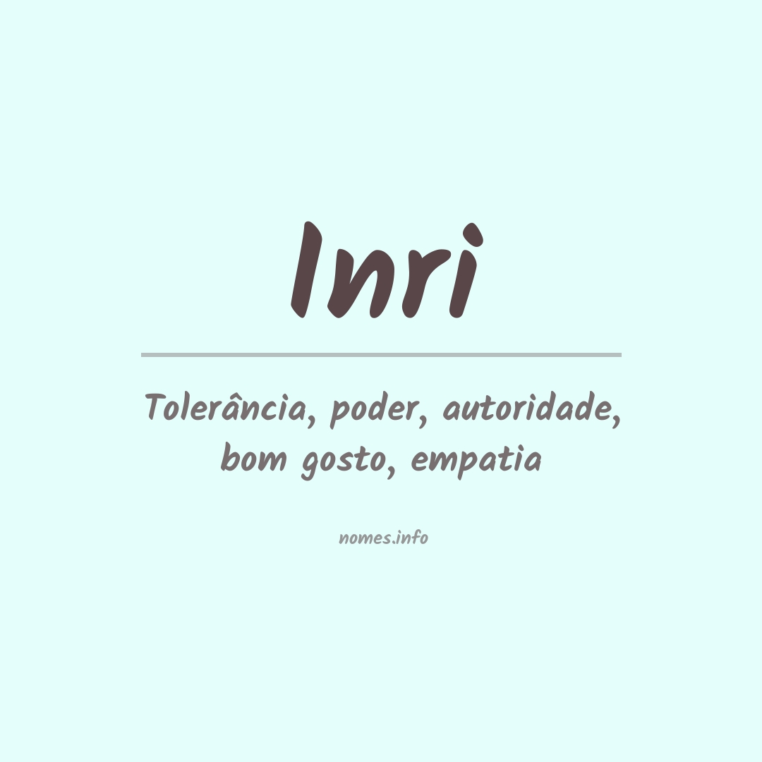 Significado do nome Inri