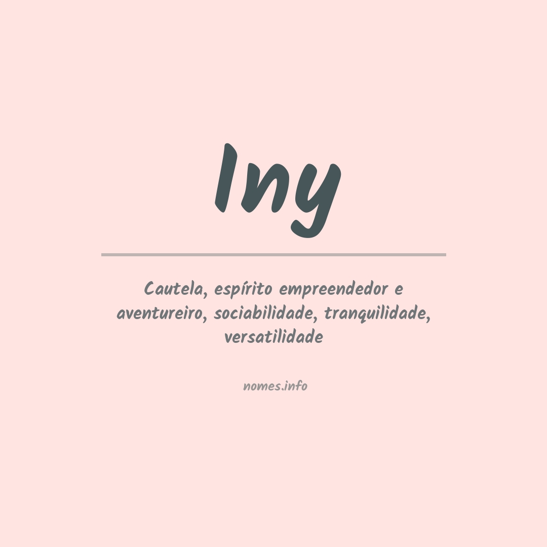 Significado do nome Iny
