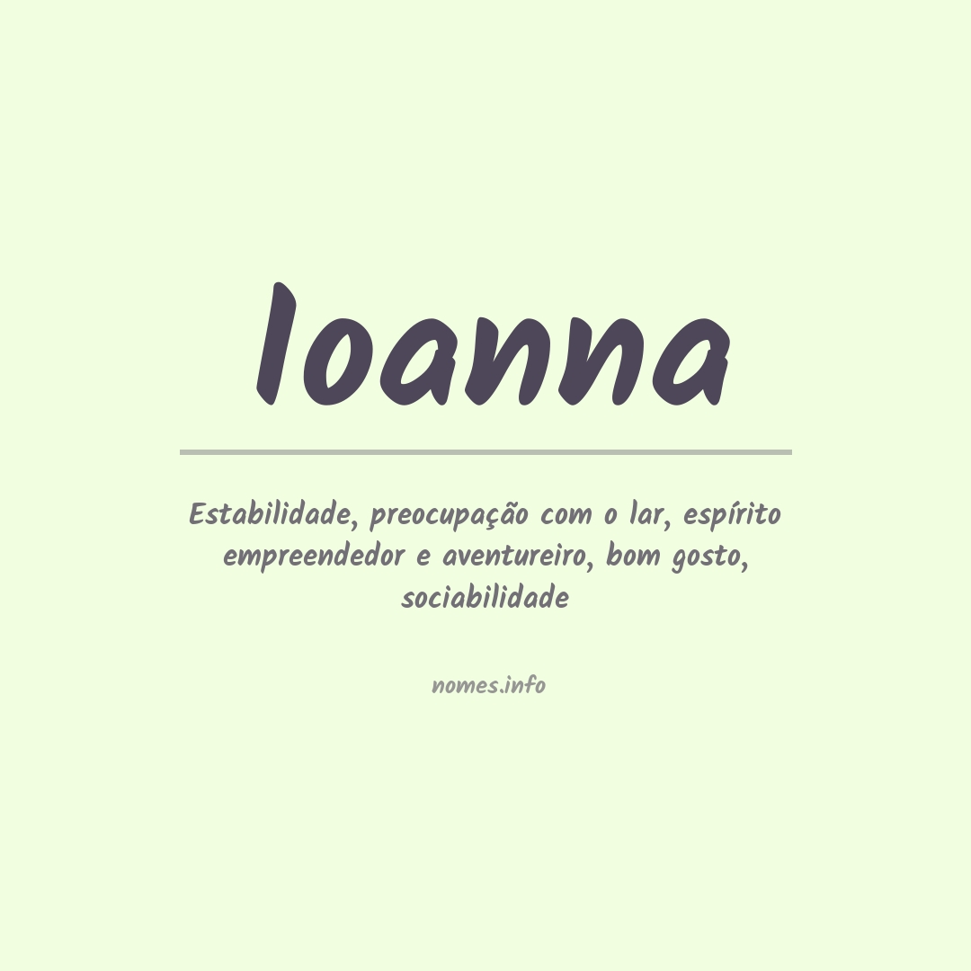 Significado do nome Ioanna