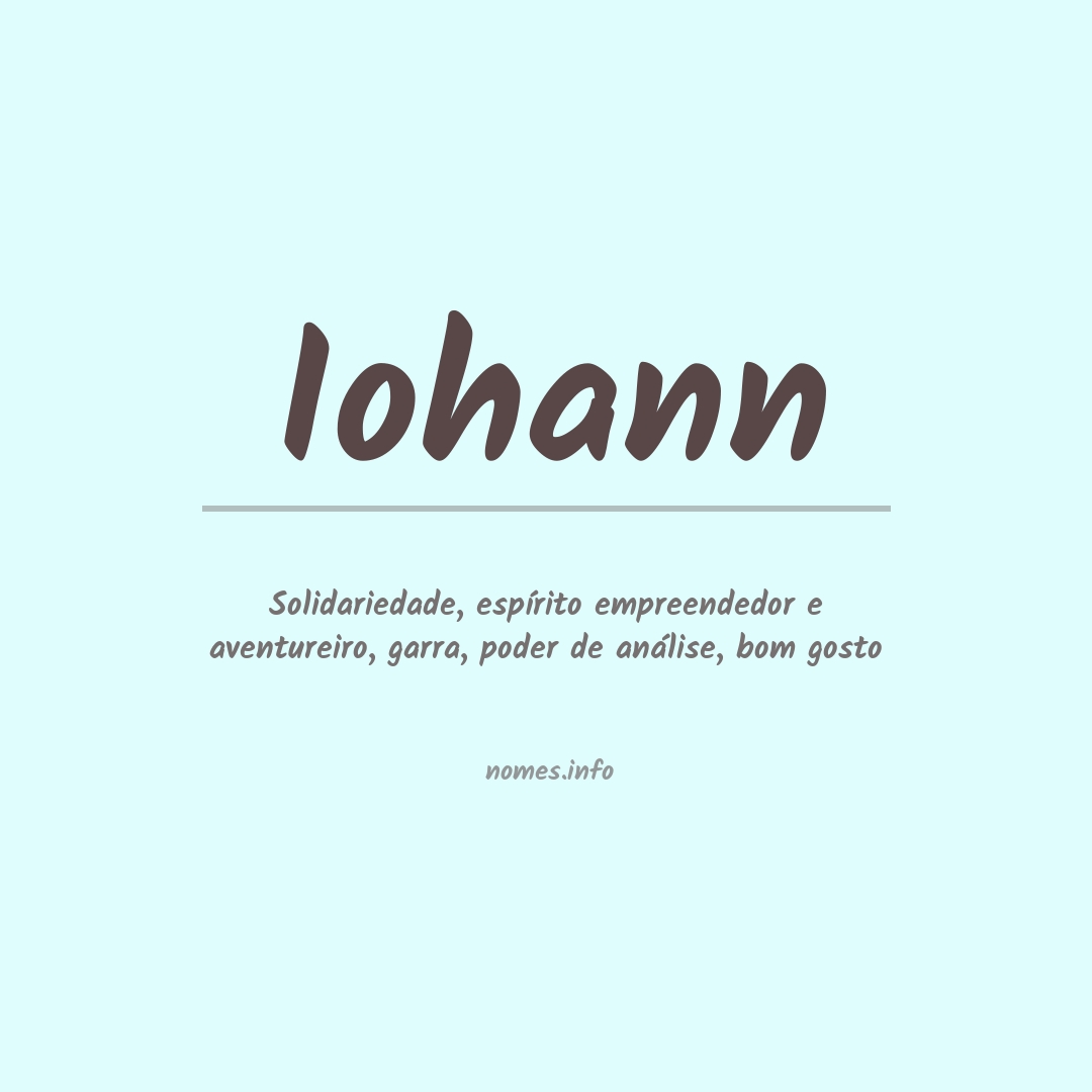 Significado do nome Iohann