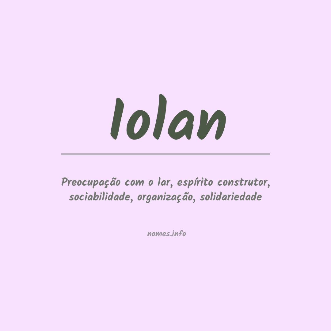 Significado do nome Iolan