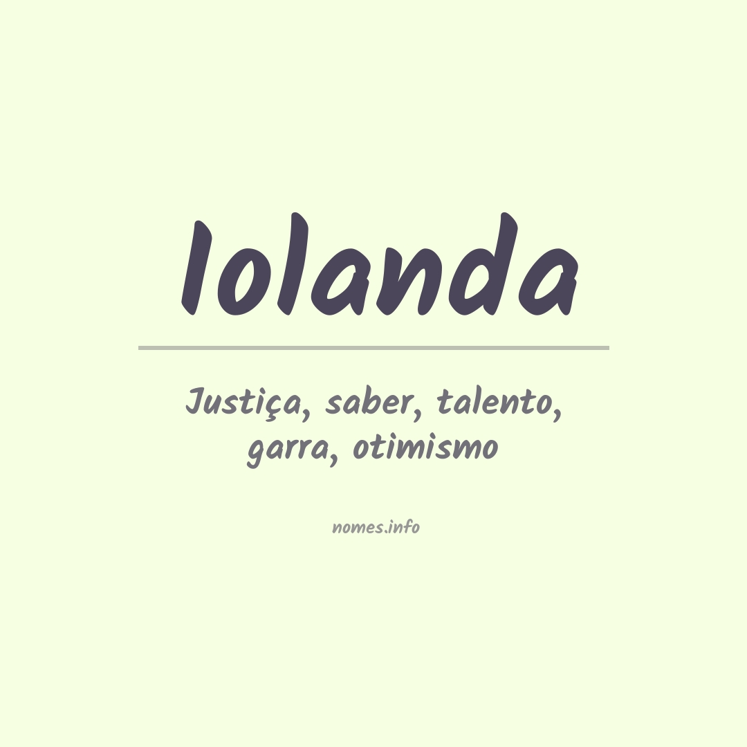 Significado do nome Iolanda