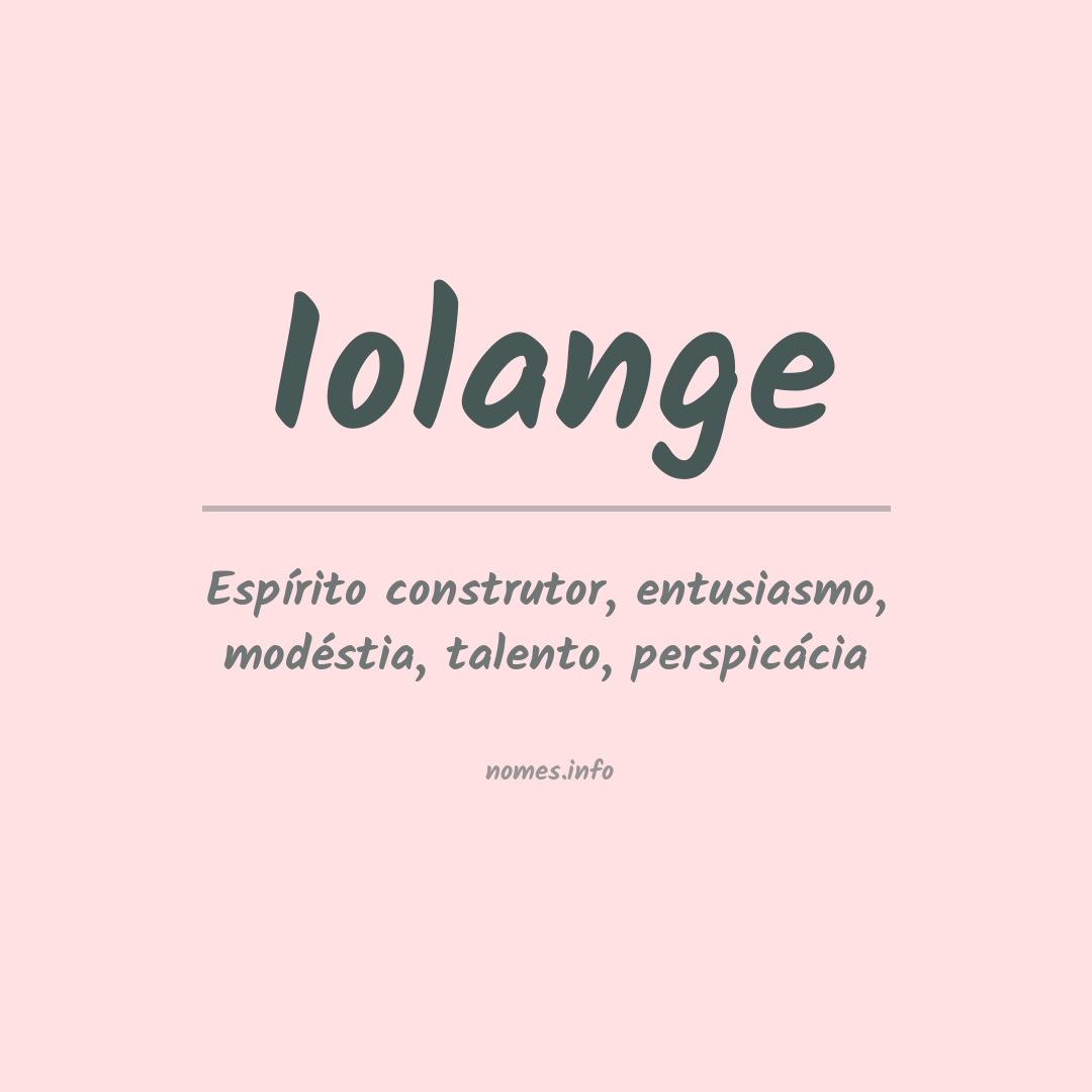 Significado do nome Iolange